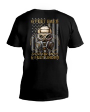 Skull 6 Feet Back Or 6 Feet Under 2 Sides V-Neck T-Shirt tile
