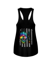 SKull Beach Face 2 Sides Ladies Flowy Tank tile