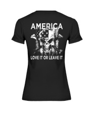 Skull - America Love It Or Leave It 2 Sides Premium Fit Ladies Tee tile