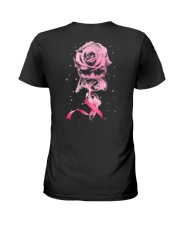 Breast Cancer Rose Smoke 2 Sides Ladies T-Shirt tile