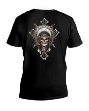 Native Skull 2 Sides V-Neck T-Shirt tile