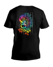 Skull Rose - I am The Storm V-Neck T-Shirt tile