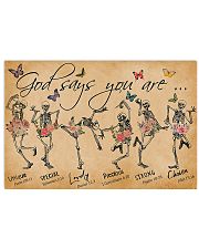 Skull - God Say You Are Flower 17x11 Poster front