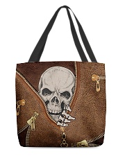 Skull Leather All-over Tote front