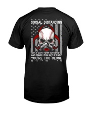 Skull Baseball Social Distancing 2 Sides Classic T-Shirt back