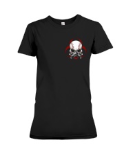 Skull Baseball Social Distancing 2 Sides Premium Fit Ladies Tee tile