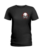 Skull Baseball Social Distancing 2 Sides Ladies T-Shirt tile