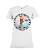Real Girls Become Softball Premium Fit Ladies Tee tile