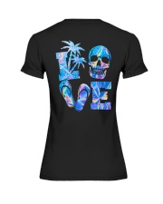 Love Skull Hologram 2 Sides Premium Fit Ladies Tee tile