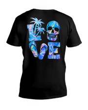Love Skull Hologram 2 Sides V-Neck T-Shirt tile