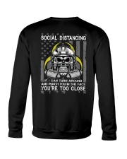 Skull American Football Social Distancing Crewneck Sweatshirt tile
