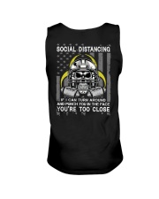 Skull American Football Social Distancing Unisex Tank tile