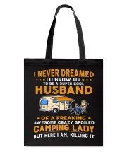 A supper cool camping husband Tote Bag tile