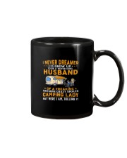 A supper cool camping husband Mug tile
