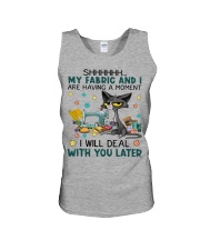 My fabric and I are having a moment Quilt Unisex Tank tile