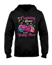 My crocheting room is my happy place Hooded Sweatshirt tile