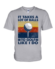 I will take a lot of balls V-Neck T-Shirt tile