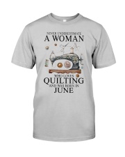 Quilting lady borned in June Classic T-Shirt tile
