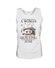 Quilting lady borned in June Unisex Tank tile