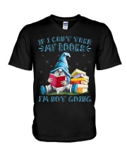If I can't take my books I'm not going V-Neck T-Shirt tile