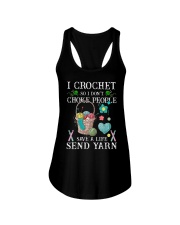 I crochet so I don't choke people Ladies Flowy Tank tile
