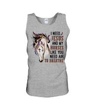 I need Jesus and my horses Unisex Tank tile