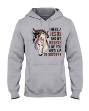 I need Jesus and my horses Hooded Sweatshirt tile