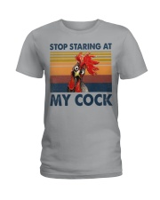 Stop staring at my cock Chicken Ladies T-Shirt tile