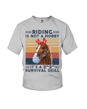 Riding is not a hobby It's a 2020 survival skill Youth T-Shirt tile