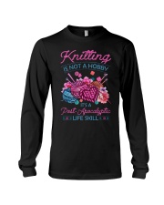 Knitting is not a hobby Long Sleeve Tee tile