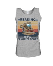 Reading is my favorite sport Unisex Tank tile