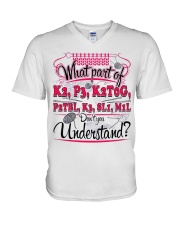 Funny knitting mug V-Neck T-Shirt tile