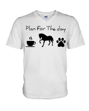 Plan for the day Horse lovers V-Neck T-Shirt tile