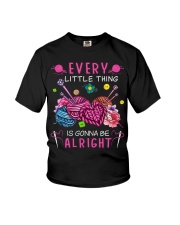 Knit Every little thing is gonna be alright Youth T-Shirt tile