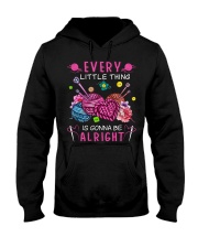 Knit Every little thing is gonna be alright Hooded Sweatshirt tile