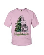 And into the forest I go Camping Youth T-Shirt tile