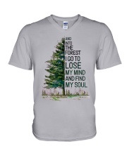And into the forest I go Camping V-Neck T-Shirt tile