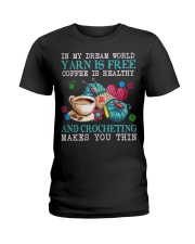 Crocheting makes you thin Ladies T-Shirt tile