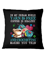 Crocheting makes you thin Square Pillowcase tile