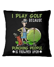 I play golf because punching people Square Pillowcase tile