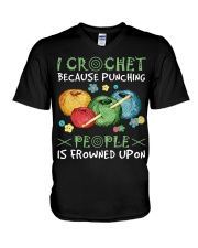 I crochet people V-Neck T-Shirt tile