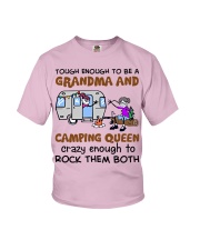 Tough enough to be a grandma and camping queen Youth T-Shirt tile