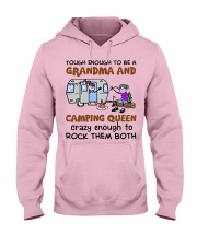 Tough enough to be a grandma and camping queen Hooded Sweatshirt front