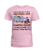 Tough enough to be a grandma and camping queen Ladies T-Shirt tile