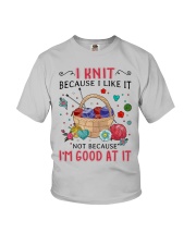I knit because I like it Youth T-Shirt tile