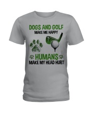 Golf make me happy Ladies T-Shirt tile