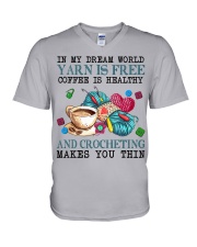 Crochet makes you thin V-Neck T-Shirt tile