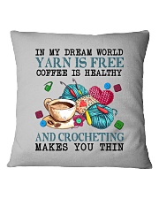 Crochet makes you thin Square Pillowcase tile