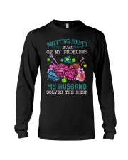 Knitting solves most of my problems Long Sleeve Tee tile