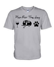 Plan for the day Camping V-Neck T-Shirt tile